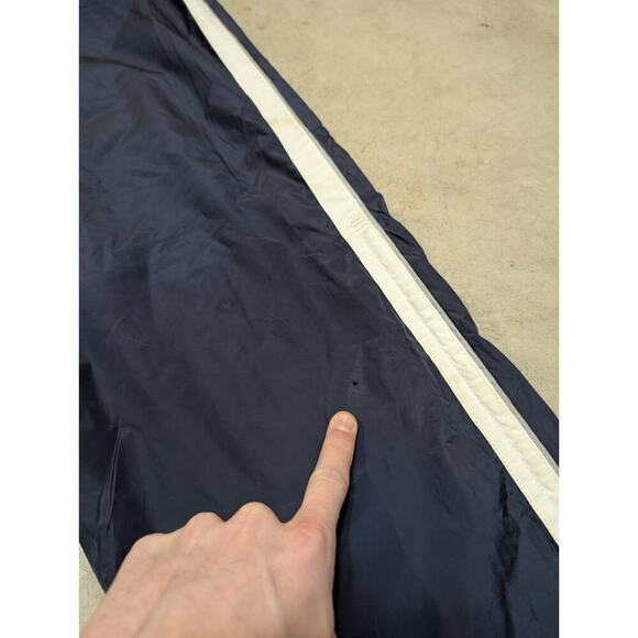 VTG Y2K Adidas Team Track Pants Mens L Navy Mesh Lined Flaws - Picture 3 of 8